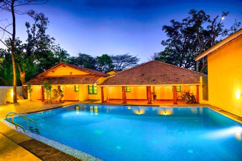 Chorao Villa | ELIVAAS Terra Rosa Portuguese-styled 4-BHK Villa With Private Pool, Garden, Veranda & Sit-out Area