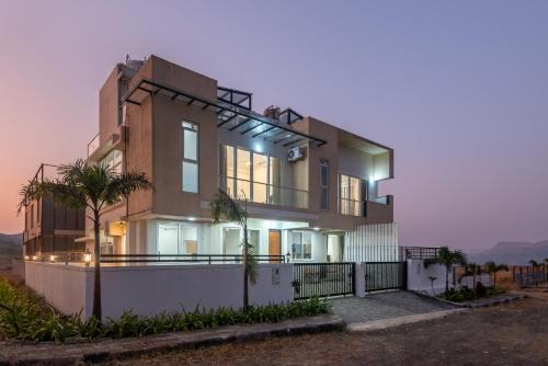 Igatpuri Villa | ELivaas White House 3 BHK Villa With panoramic Hill Views, Glass Room, Outdoor Pool & Dam nearby