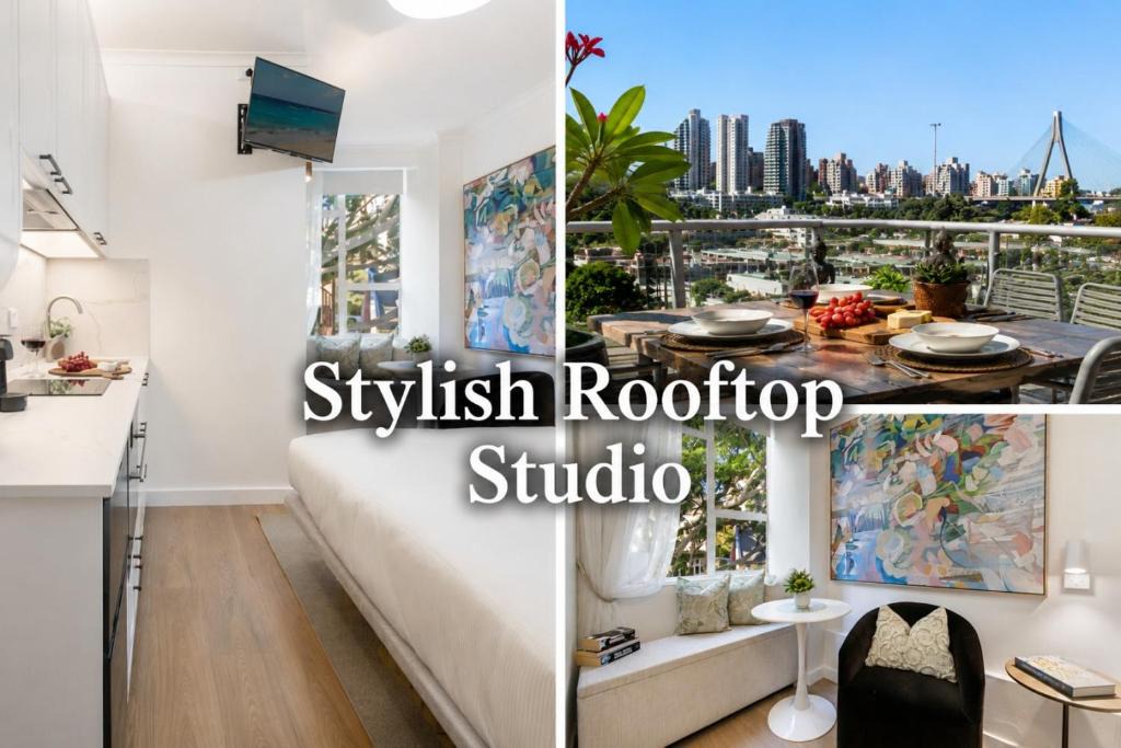 Darling Point Apartment | Stylish Studio with Rooftop Harbour Views