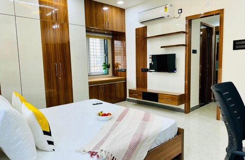 Gachibowli Apartment | BluO 2BHK Gachibowli - Kitchen, Lift, Parking