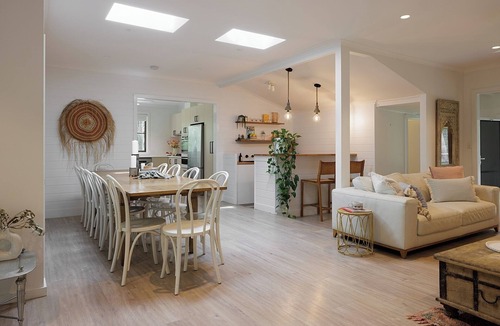 Charlotte Bay House | Coastal two acre escape with pool and tennis court. Pet friendly.
