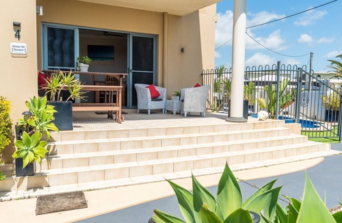 Evans Head Apartment | Downstairs beach unit opposite Airforce Beach with pool, BBQ deck, linen included, and easy access t