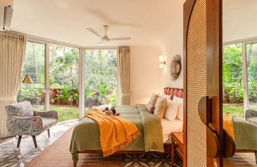 Nerul Apartment | El Volar by The Blue Kite - 2BHK, 5 Mins to Casino & 10 Mins to Candolim Beach with Big common Pool, Fully Equipped Kitchen, 24x7 Security, WiFi