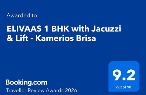 Saipem Apartment | ELIVAAS 1 BHK with Jacuzzi & Lift - Kamerios Brisa