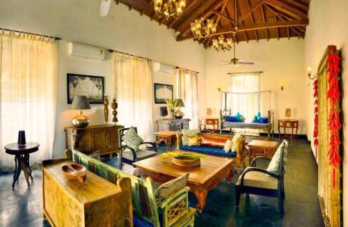 Chorao Villa | ELIVAAS Terra Rosa Portuguese-styled 4-BHK Villa With Private Pool, Garden, Veranda & Sit-out Area