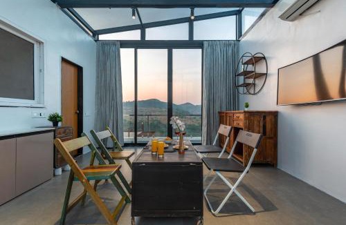 Igatpuri Villa | ELivaas White House 3 BHK Villa With panoramic Hill Views, Glass Room, Outdoor Pool & Dam nearby