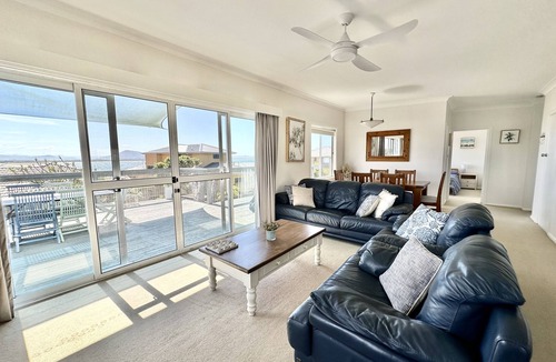 Crowdy Head House | Fabulous views from the deck across Crowdy Bay,the harbour,ocean and hinterland.