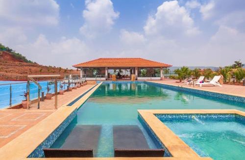 Kune N.m. Villa | La Palm by StayVista - Mountain-view villa, boasting a spacious pool, Gym, Indoor games, Basketball court & A lush lawn with a gazebo
