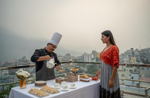 Tapovan Hotel | Perfectstayz Premium Pinaaki Rooftop cafe with Ganges view