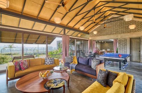 Dindori Villa | SaffronStays Ashfield - 5BHK Eco-Farmhouse with Pools, Jacuzzi, Lawn & Games Room