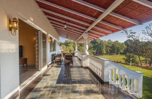 Karjat Villa | SaffronStays Mariposa Rio- 2BR Goan-style riverside pool villa with machan, garden & bonfire near Mumbai