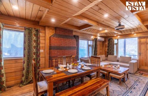 Pahalgam Villa | StayVista at Amanat Riverfront Cottage with BBQ, WiFi