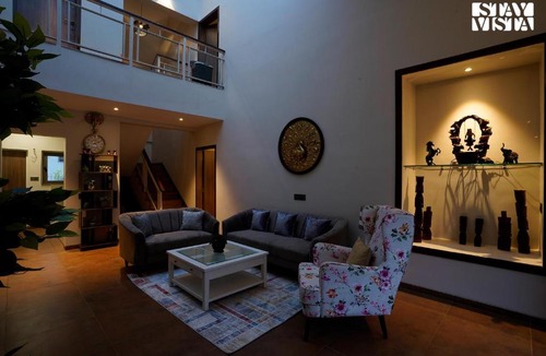 Mahabaleshwar Villa | StayVista's Skylight Serenity with Modern Interiors, Outdoor Pool, Poolside Gazebo, Manicured Lawn