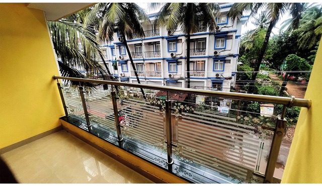 3 Balconies 1-BHK 900sq. ft Near Benaulim Beach Goa Private Entry & Parking WiFi
