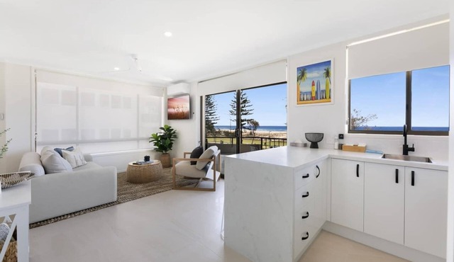 Beachfront Studio with Balcony & Stunning Views