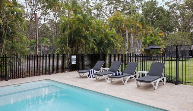 Coastal two acre escape with pool and tennis court. Pet friendly.