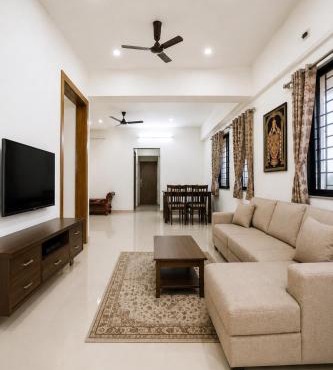 Newly built Spacious & Luxurious 1650 sft 2BHK with AC, fully functional kitchen, car parking in Tirupati near Railway Station
