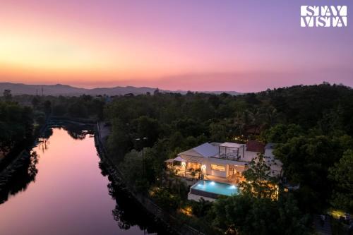 StayVista at Stories by the River with Pool & Bar