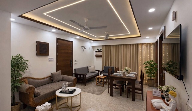 Tranquil 2-bedroom apartment with AC in Dehradun