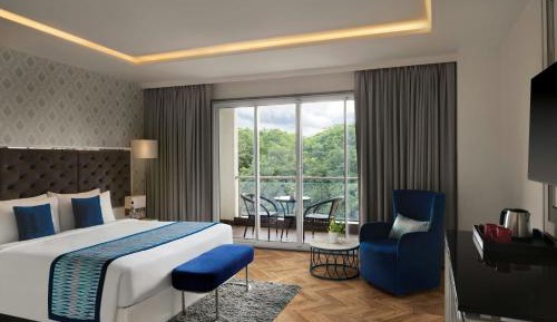 Winter Green King Room with Balcony and City View